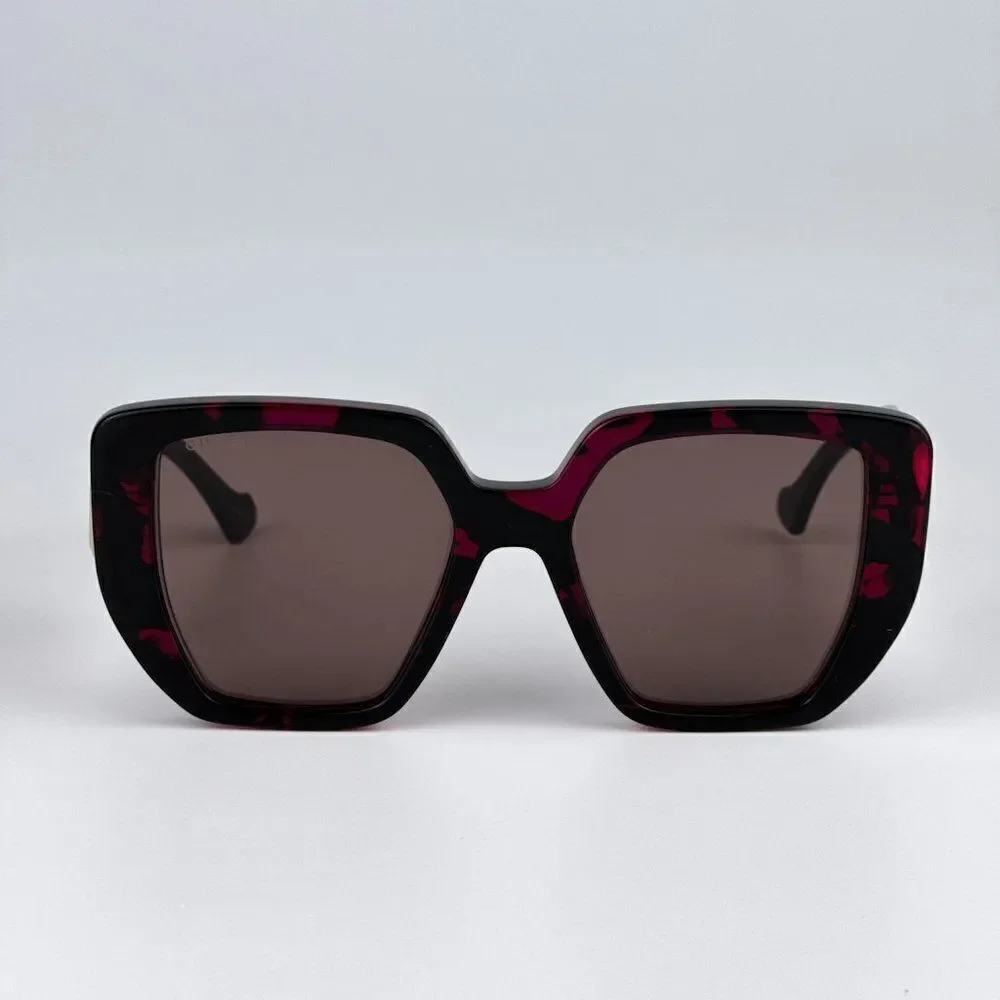 SALE! NEW Gucci GG0956S 008 Havana Violet Brown Cat Eye Unisex Sunglasses